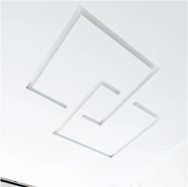 Пример натяжного потолка о световой линией slott 4234