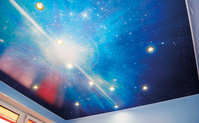 Натяжной потолок звездное небо – полезные особенности установки