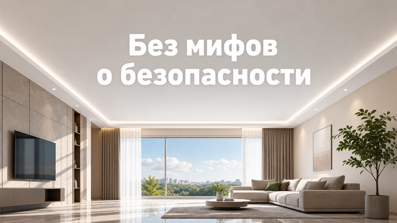 Проверка безопасности натяжного потолка и сертификатов на полотно
